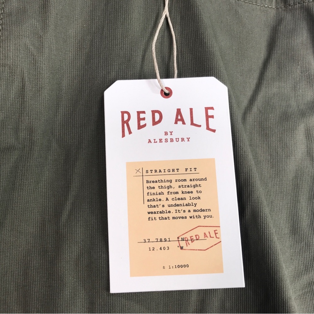 Red Ale by Alesbury Straight Fit Pant, Size 36 x 30 - Green Men's - Picture 3 of 9